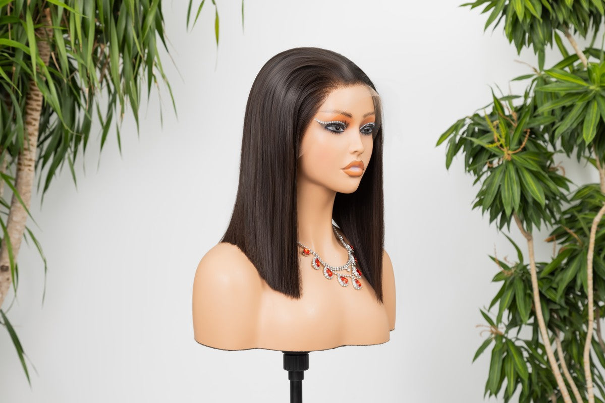 Wholesale HD Lace Straight Raw Human Hair Wig – 2×6 / 13×4 Pre-Bleached Bob & Long Lengths