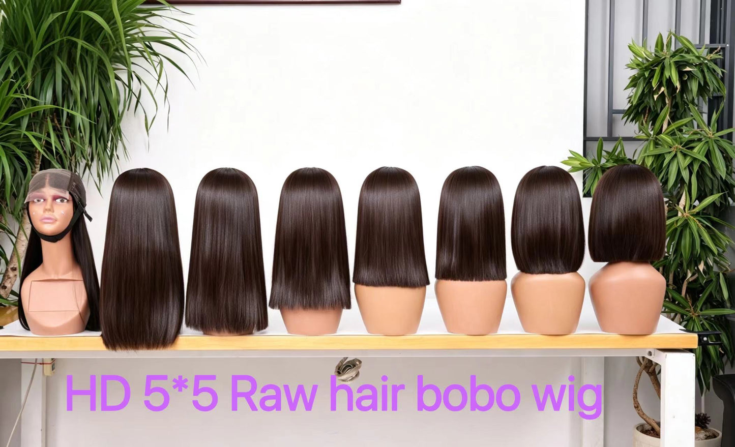 Wholesale HD Lace Straight Raw Human Hair Wig – 2×6 / 13×4 Pre-Bleached Bob & Long Lengths