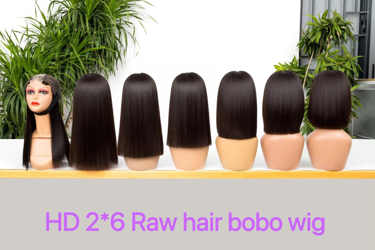 Wholesale HD Lace Straight Raw Human Hair Wig – 2×6 / 13×4 Pre-Bleached Bob & Long Lengths