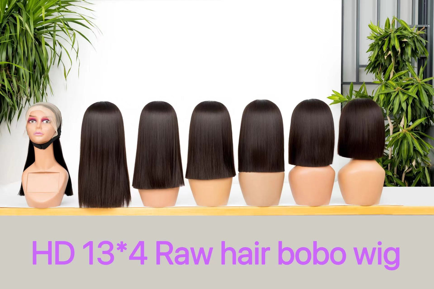 Wholesale HD Lace Straight Raw Human Hair Wig – 2×6 / 13×4 Pre-Bleached Bob & Long Lengths