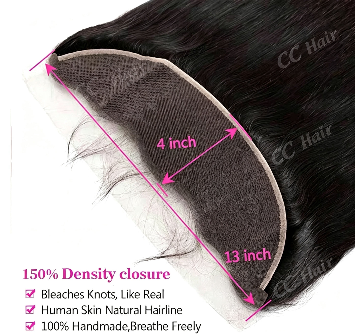 Wholesale HD Swiss Lace Closures & Frontals – Straight Human Hair, Multiple Sizes