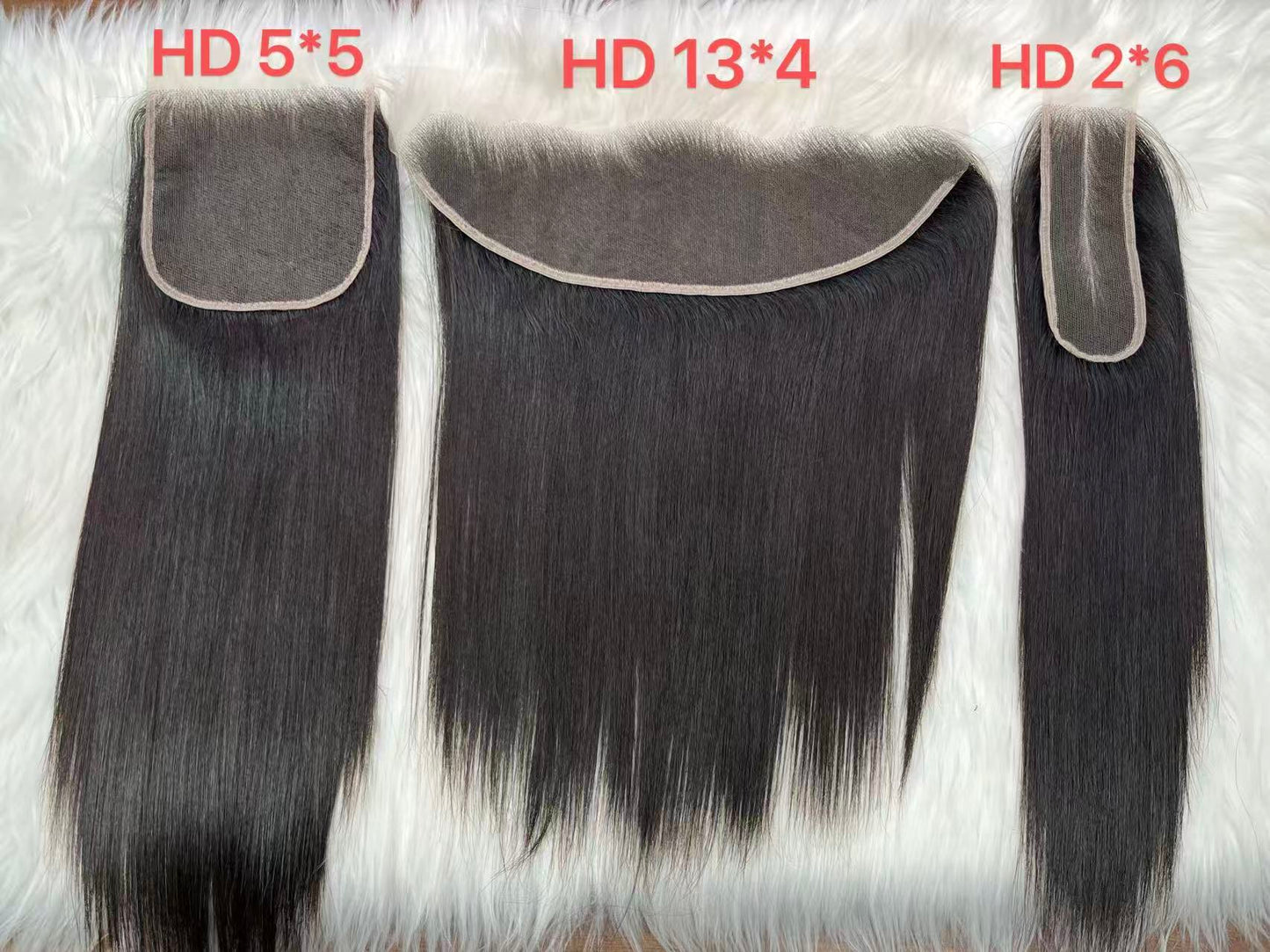 Wholesale HD Swiss Lace Closures & Frontals – Straight Human Hair, Multiple Sizes