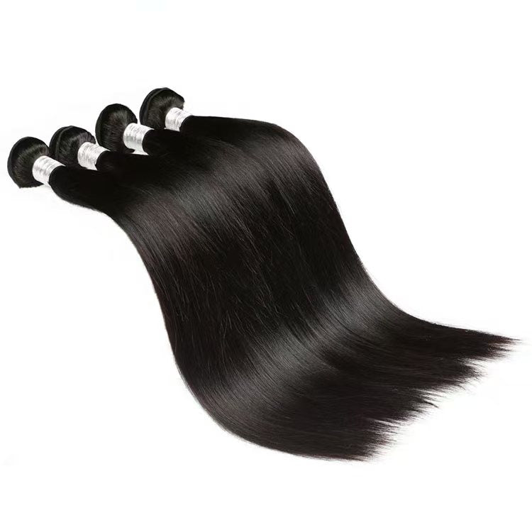 Wholesale Natural Black Straight Human Hair Bundles – Double Weft, OEM & Private Label
