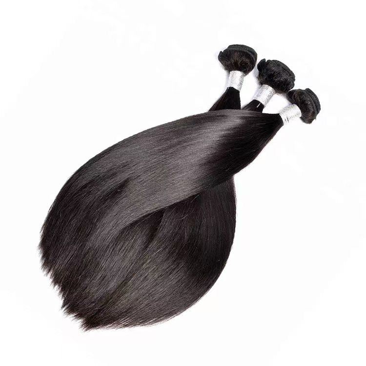 Wholesale Natural Black Straight Human Hair Bundles – Double Weft, OEM & Private Label