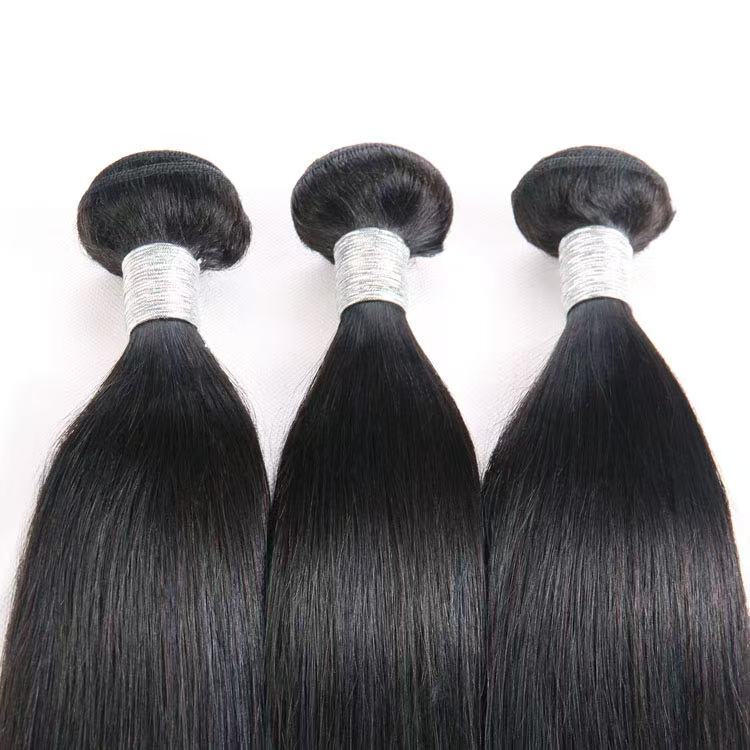Wholesale Natural Black Straight Human Hair Bundles – Double Weft, OEM & Private Label