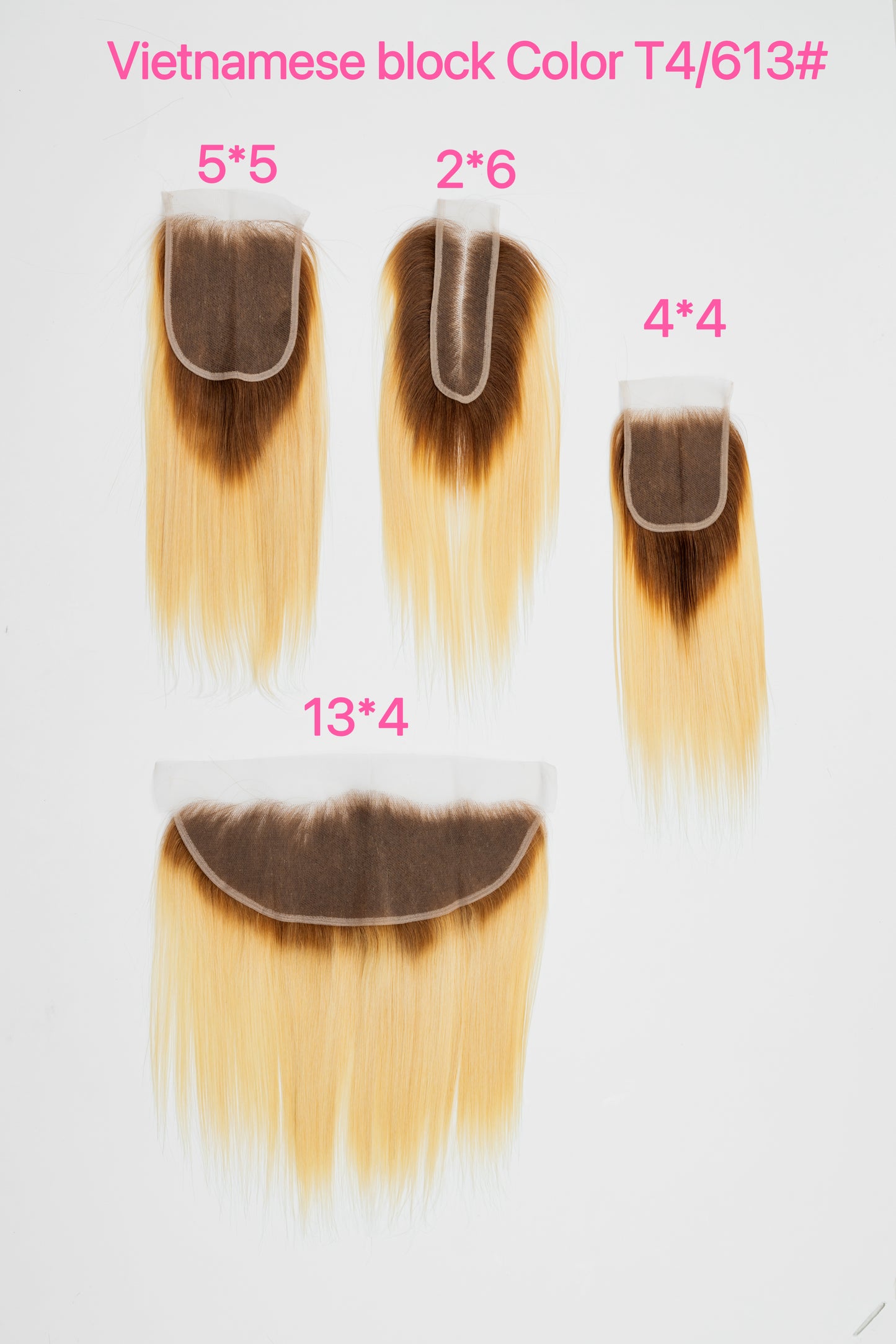 Wholesale Vietnamese Human Hair Lace Closures & Frontals – Straight 613 Blonde & Custom Colors