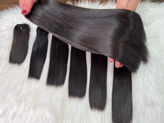 Wholesale Vietnamese Virgin Human Hair Weft Bundles – Super Double Drawn & Custom Colors
