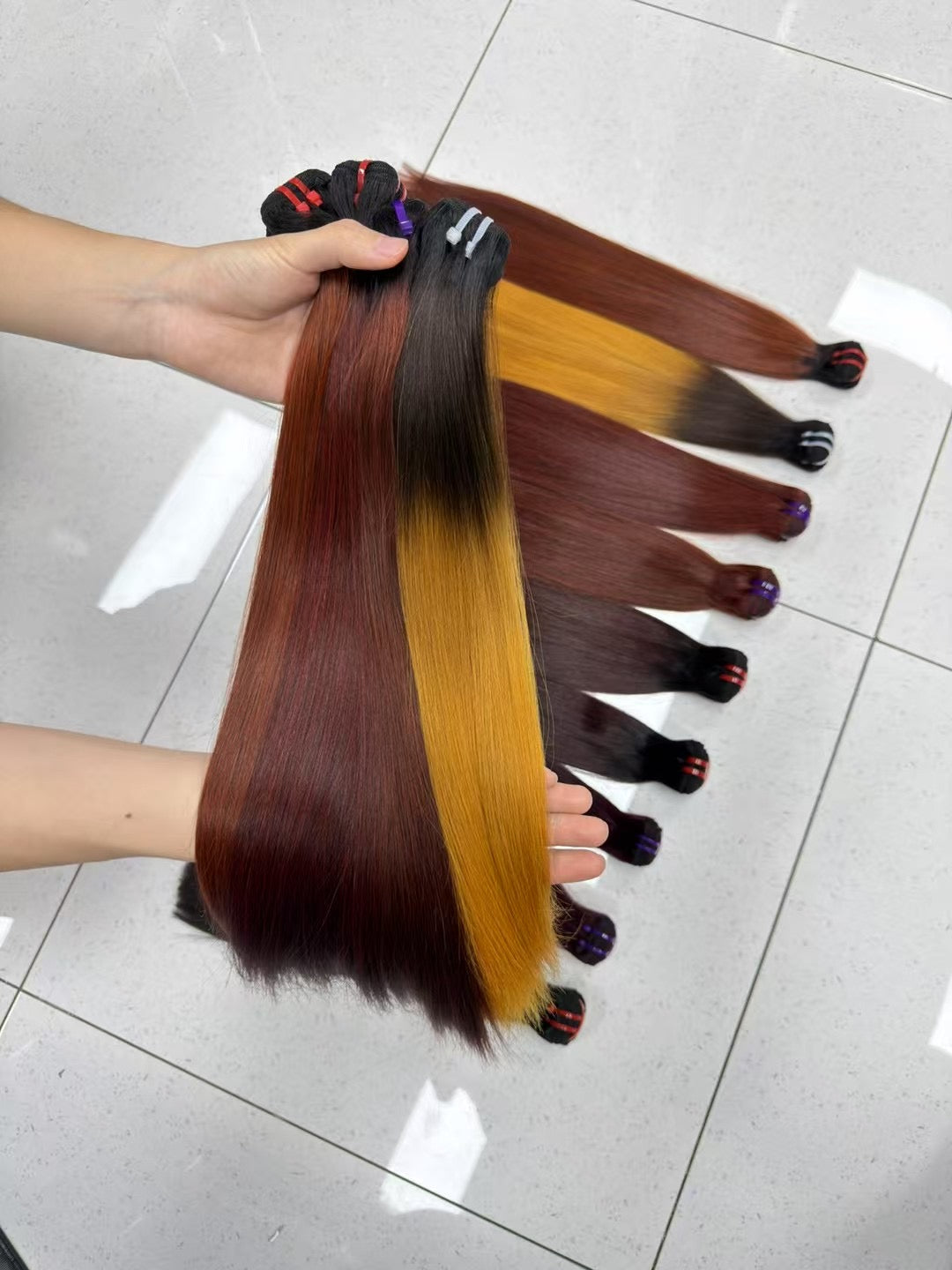 Wholesale Vietnamese Virgin Human Hair Weft Bundles – Super Double Drawn & Custom Colors