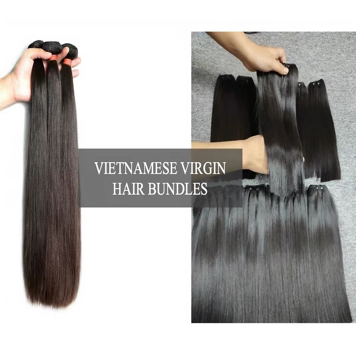 Wholesale Vietnamese Virgin Human Hair Weft Bundles – Super Double Drawn & Custom Colors