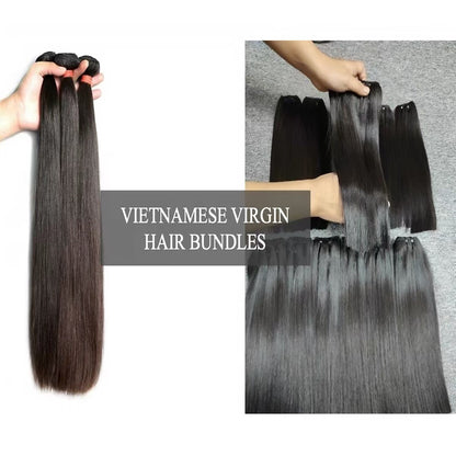 Wholesale Vietnamese Virgin Human Hair Weft Bundles – Super Double Drawn & Custom Colors