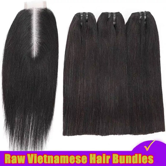 Wholesale Vietnamese Virgin Human Hair Weft Bundles – Super Double Drawn & Custom Colors
