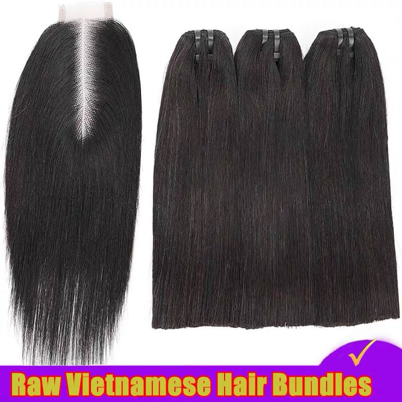Wholesale Vietnamese Virgin Human Hair Weft Bundles – Super Double Drawn & Custom Colors